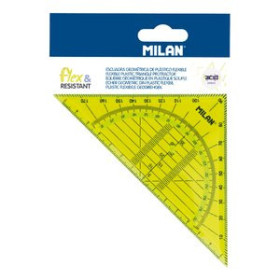 Instrumentos de medida ESCUADRA GEOMETRICA MILAN FLEX &RESISTANT 14 CMS AMARILLO
