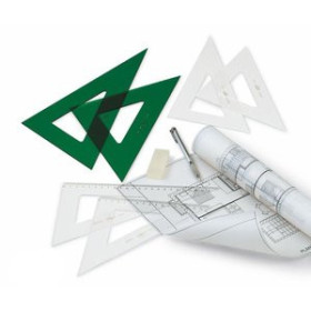 Instrumentos de medida ESCUADRA GRADUADA S/BISEL TRANSP 20 CMS