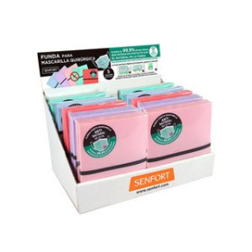 Protección ESTUCHE PORTA MASCARILLA SENFORT ANTIBACTERIANA QUIRURGICA 100x120 SURTIDO EXPOSITOR de 50