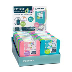 Protección ESTUCHE PORTA MASCARILLA XSECURE COOL 105x130 mm. EXPOSITOR de 24