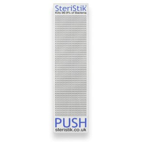 Protección ETIQUETA ANTIMICROBIANA STERISTIK DOOR PUSH 480 x 120 mm AUTO-ADHESIVA ROLLO de 10