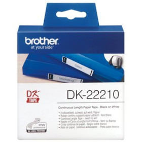 Etiquetado electrónico ETIQUETAS BROTHER CONTINUA PAPEL BLANCO  29 mm ROLLO 30