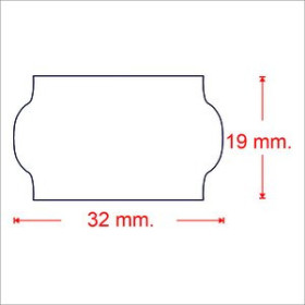 Etiquetado de precios ETIQUETAS de PRECIOS METO Nº1 ADH.REMOVIBLE 32x19 mm BLANCA ROLLO 1.000 uds.