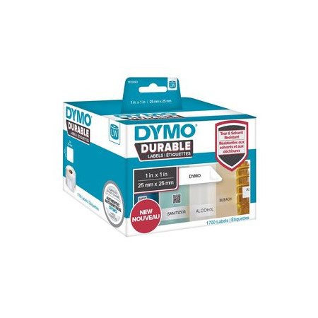 Etiquetado electrónico ETIQUETAS DYMO DURABLE LABEL WRITER INDUSTRIAL  25x25 mm ROLLO 1700 uds. BLANCAS