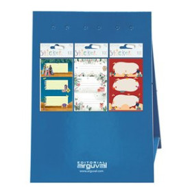 Etiquetas de regalo en rollo ETIQUETAS REGALO ADH. BLISTER 9 uds. 86x44 NAVIDAD SIN TEXTO SURTIDO EXPOSITOR DE 150
