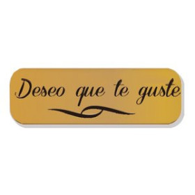 Etiquetas de regalo en rollo ETIQUETAS REGALO ADH. HOLOGRAFICAS ROLLO  250 uds. 45x15 "DESEO QUE TE GUSTE" ORO