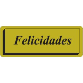 Etiquetas de regalo en rollo ETIQUETAS REGALO ADH. ROLLO  300 uds. 40x15 "FELICIDADES" ORO
