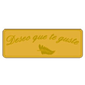 Etiquetas de regalo en rollo ETIQUETAS REGALO ADH. ROLLO  300 uds. 50x18 "DESEO QUE TE GUSTE" ORO