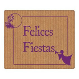 Etiquetas de regalo en rollo ETIQUETAS REGALO ADH. ROLLO  300 uds. 60x50 "FELICES FIESTAS" KRAFT ANGEL