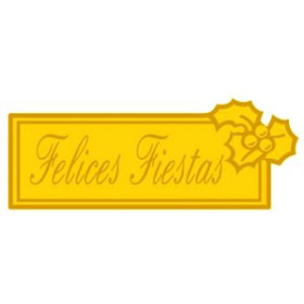 Etiquetas de regalo en rollo ETIQUETAS REGALO ADH. ROLLO  300 uds. 63x24 "FELICES FIESTAS" ORO