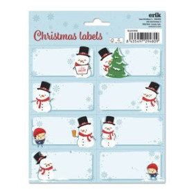 Etiquetas de regalo en bolsa ETIQUETAS REGALO BOLSA GRUPO ERIK NAVIDAD NAVIDAD MUÑECO DE NIEVE