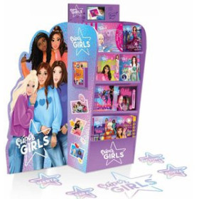 Juegos educativos EXPOSITOR DE SUELO CON PANTALLA SUPER GIRLS