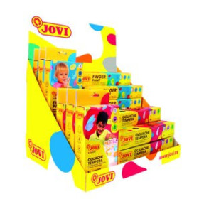 Expositor surtido EXPOSITOR JOVI GOUACHE TEMPERA & FINGER PAINT SURTIDO DE 48