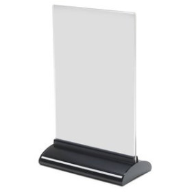 Expositores sobremesa EXPOSITOR SOBREMESA DEFLECT-O CONTOUR EN FORMA DE T A5 VERTICAL CRISTAL