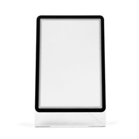 Expositores sobremesa EXPOSITOR SOBREMESA TARIFOLD EN FORMA DE L A4 MAGNETO VERTICAL TRANSPARENTE