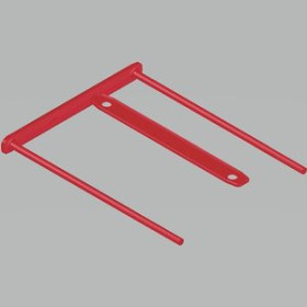 Fasteners plástico FASTENER FELLOWES PLASTICO D-CLIP ROJO 100mm (Caja de 100)