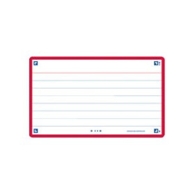 Fichas rayadas FICHAS OXFORD FLASH 2.0 COLOR HORIZONTAL 125x75mm (A7) ROJO paquete de 30