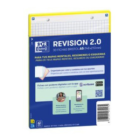 Fichas rayadas FICHAS OXFORD REVISION 2.0 COLOR CUADRIC.5x5 210x148mm (A5) AMARILLO paquete de 30