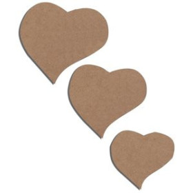 Pinceles y accesorios de pintura FIGURAS NIEFENVER CARTON CORAZON 6 UNIDADES 3 TAMAÑOS