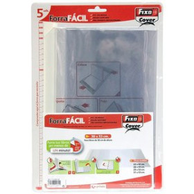 Forro ajustable FORRO AJUSTABLE FIXO PVC TRANS.120µ 22 x 43 cm PACK de 5