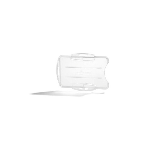 Fundas de identific. (portadistintivos) FUNDA DISTINTIVO DURABLE DOBLE 54x85 mm PACK DE 10 TRANSPARENTE