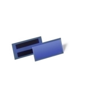 Portaetiqueta magnética FUNDA DURABLE MAGNETICA 38x100 AZUL PACK DE 50