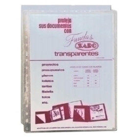 Fundas multitaladro FUNDA MULTITALADRO SARO PVC 100µ Fº 16 TAL.RFZO. PAQUETE de 100