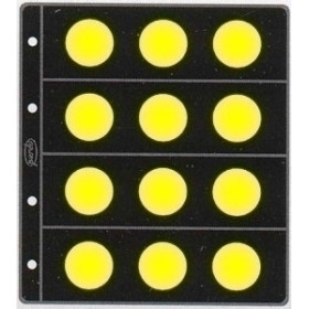 Albumes de monedas FUNDA para ALBUM de MONEDAS PARDO tipo CLARABOYA Ø 33mm 12 aloj.