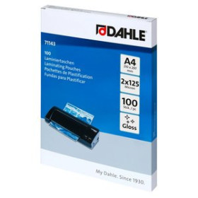 Fundas de plastificación térmica FUNDA PLASTIFICAR DAHLE 216x303 (A4) 125µ PAQUETE de 100