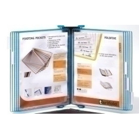 Paneles de información de fundas FUNDA TARIFOLD CLASIFICADOR de PARED CANDY BLUE de 10 A4 AZUL TRANSLUCIDO