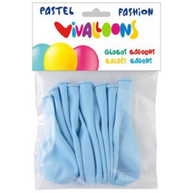 Globos GLOBO VIVALLOONS LIGHT PASTEL AZUL CLARO BOLSA DE 10