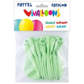 Globos GLOBO VIVALLOONS LIGHT PASTEL VERDE CLARO BOLSA DE 10