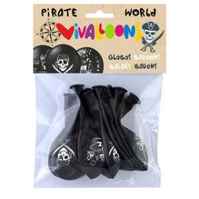 Globos GLOBO VIVALLOONS PIRATAS BOLSA DE 8