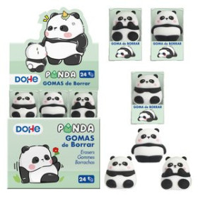 Gomas de borrar GOMA de BORRAR  PANDA SURTIDO EXPOSITOR DE 24 (3 mod.)