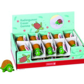 Gomas de borrar mixtas (tinta/lápiz) GOMA de BORRAR BRUNNEN FUN 3D TORTUGA EXPOSITOR DE 20