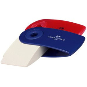 Gomas de borrar GOMA de BORRAR FABER-CASTELL SLEEVE MINI con FUNDA color AZUL ó ROJA