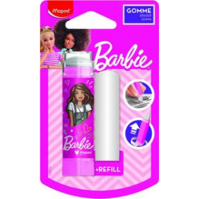 Gomas de borrar mixtas (tinta/lápiz) GOMA de BORRAR MAPED BARBIE BLISTER de 1