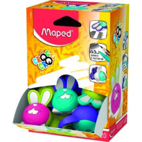 Gomas de borrar mixtas (tinta/lápiz) GOMA de BORRAR MAPED CROC CROC DUO SURTIDO EXPOSITOR de 20