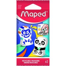 Gomas de borrar GOMA de BORRAR MAPED ERGO FUN SURTIDO BLISTER de 2