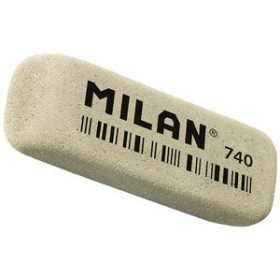 Gomas de borrar GOMA de BORRAR MILAN ABRASIVA 740 GRIS CAJA de 40