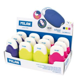 Portagomas GOMA de BORRAR MILAN MIGA DE PAN 1012 OVALADA ACID CON FUNDA CAJA DE 12