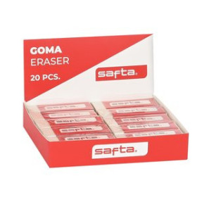 Gomas de borrar GOMA de BORRAR SAFTA PVC EXPOSITOR de 20
