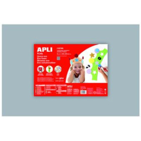 Goma EVA GOMA EVA APLI HOJA 40x60 cm GRIS PAQUETE de 5