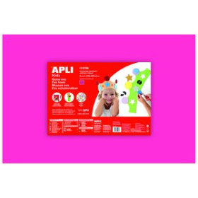 Goma EVA GOMA EVA APLI HOJA 40x60 cm ROSA PAQUETE de 5