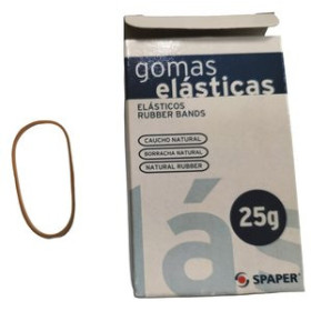 Gomas elásticas GOMAS ELASTICAS SPAPER CAJA de  25 GRAMOS de  60 mm. (Nº6)