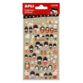 Gomets en bolsa GOMETS APLI TEMATICOS BOLSA  1h MUÑECA KOKESHI (17179)