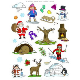 Gomets en bolsa GOMETS APLI TEMATICOS BOLSA 12h REMOVIBLES INVIERNO 276 uds. (11625)