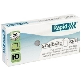 Grapas galvanizadas GRAPAS RAPID STANDARD 23/6 mm. GALVANIZADAS caja de 1000