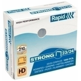 Grapas galvanizadas gran capacidad GRAPAS RAPID STRONG 23/24 mm. GALVANIZADAS caja de 1000