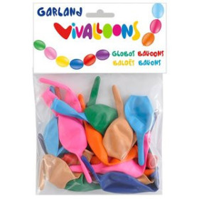 Faroles y guirnaldas de papel GUIRNALDA VIVALLOONS PEQUEÑA COLORES SURTIDOS BOLSA DE 20